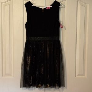 Betsey Johnson Black and Gold Kids Dress